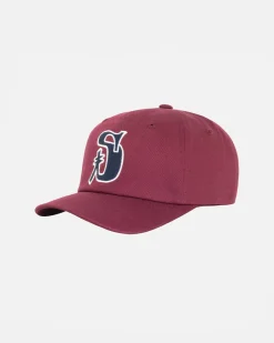 Headwear>Stüssy LOW PROFILE VINTAGE S SNAPBACK Maroon