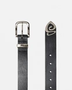 Accessories>Stüssy METAL S TIP BELT Black