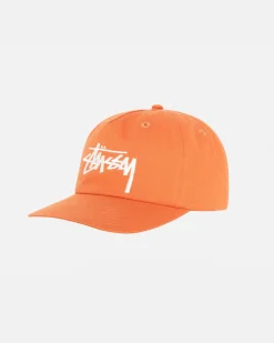 Headwear>Stüssy MID-DEPTH BIG STOCK SNAPBACK Brick