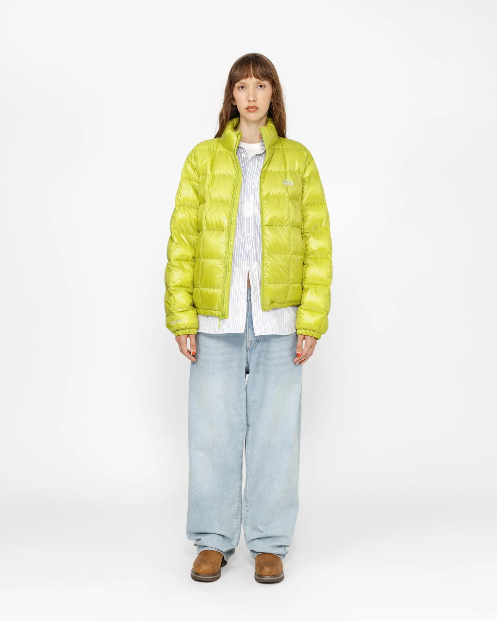 Outerwear>Stüssy MIDWEIGHT PUFFER Lime