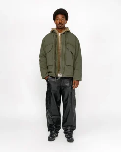 Pants>Stüssy MILITARY CARGO LEATHER PANT Black