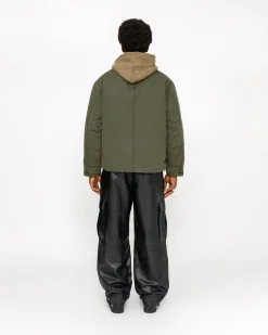 Pants>Stüssy MILITARY CARGO LEATHER PANT Black