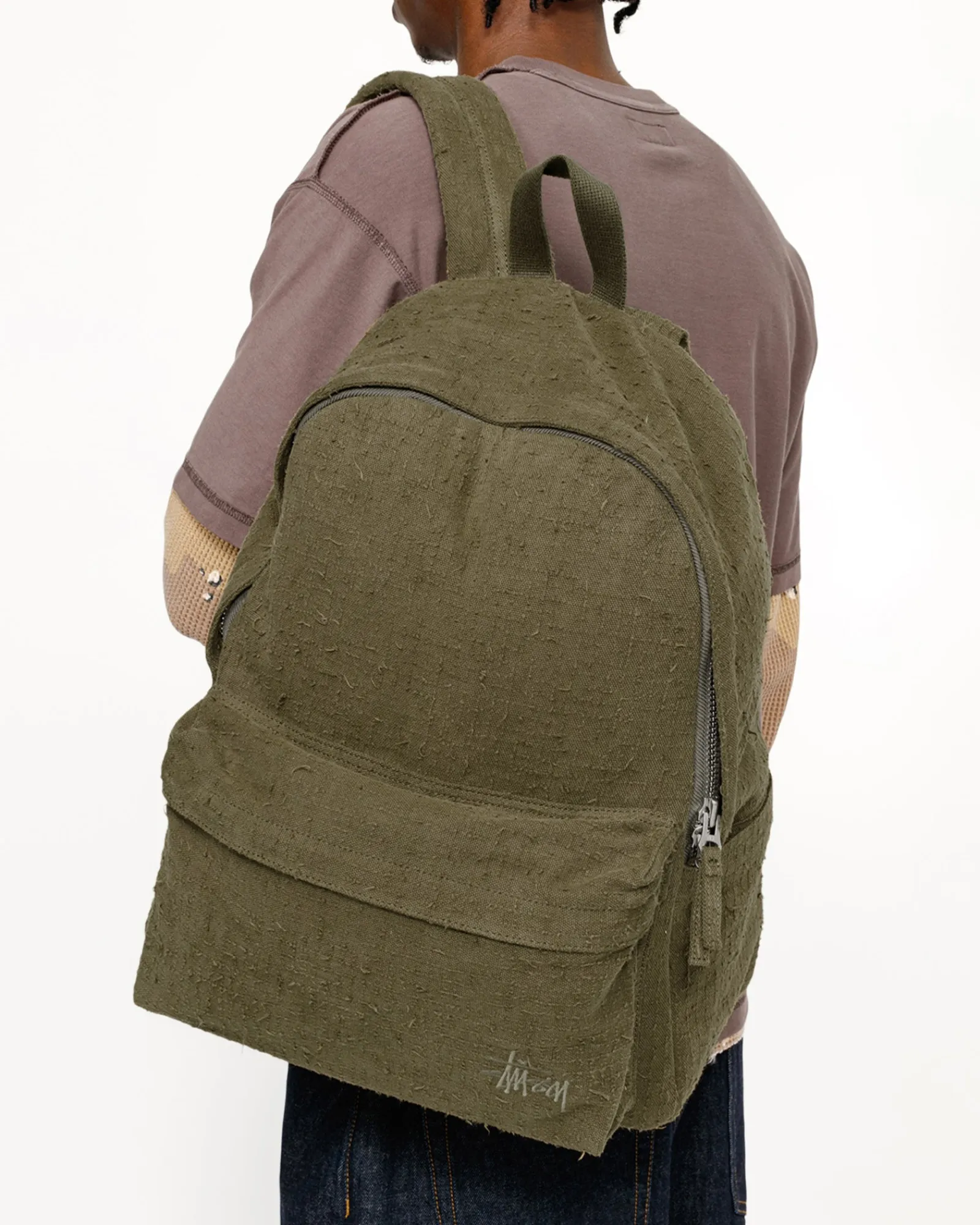 Accessories>Stüssy NEEDLE PUNCH BACKPACK Olive