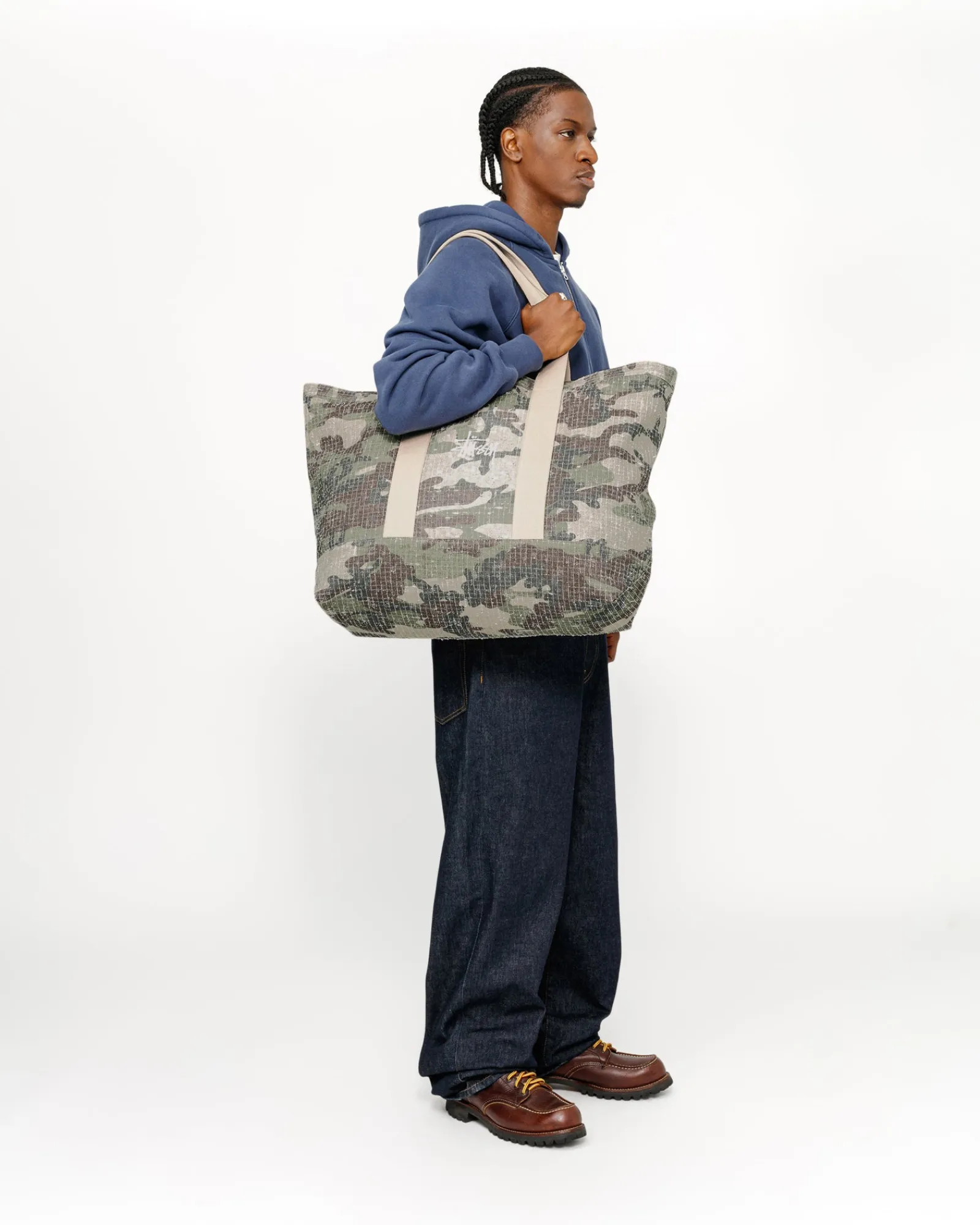 Accessories>Stüssy NEEDLE PUNCH XL TOTE BAG Camo