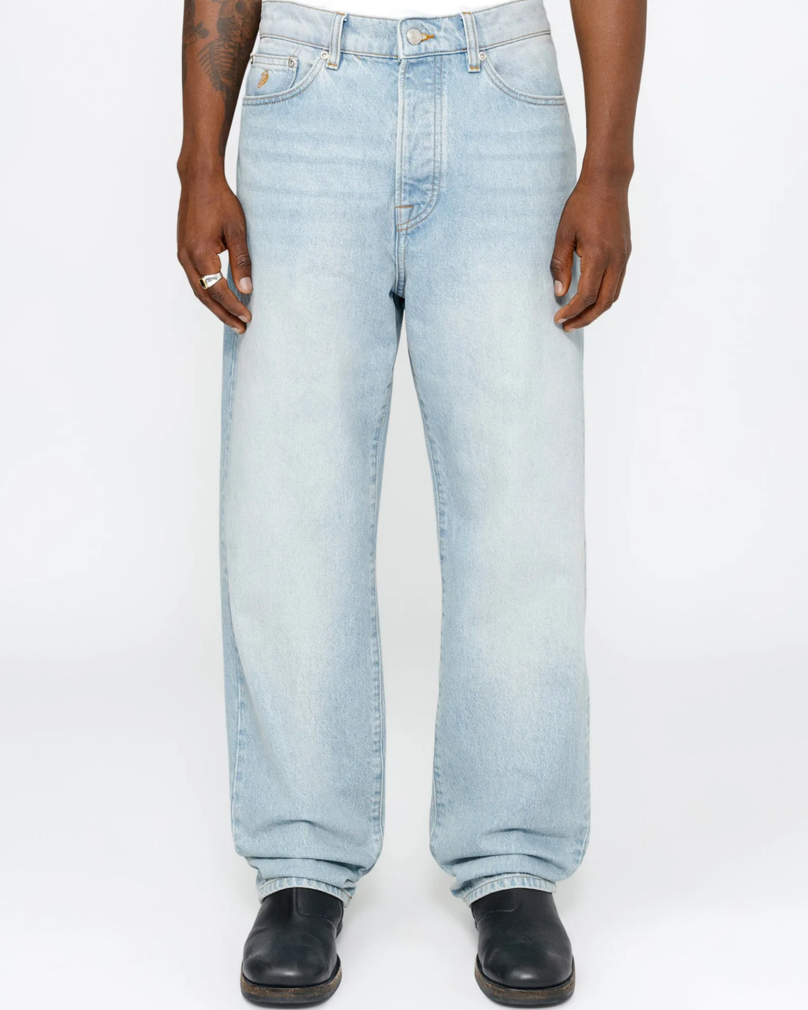 Pants|Denim>Stüssy NEW CLASSIC JEAN DENIM Light Wash