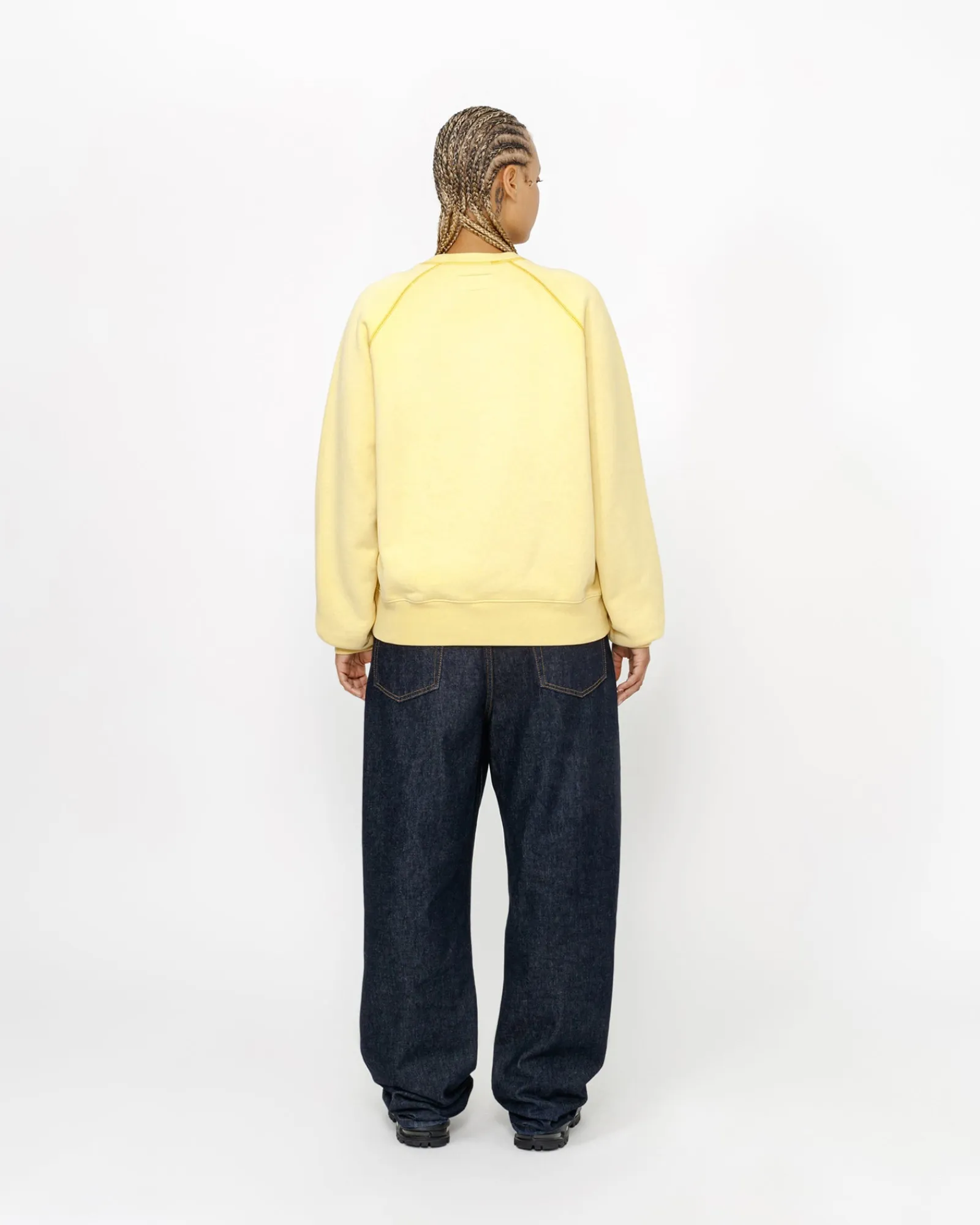 Crews>Stüssy OVERLOCK VARSITY RAGLAN CREW Honey