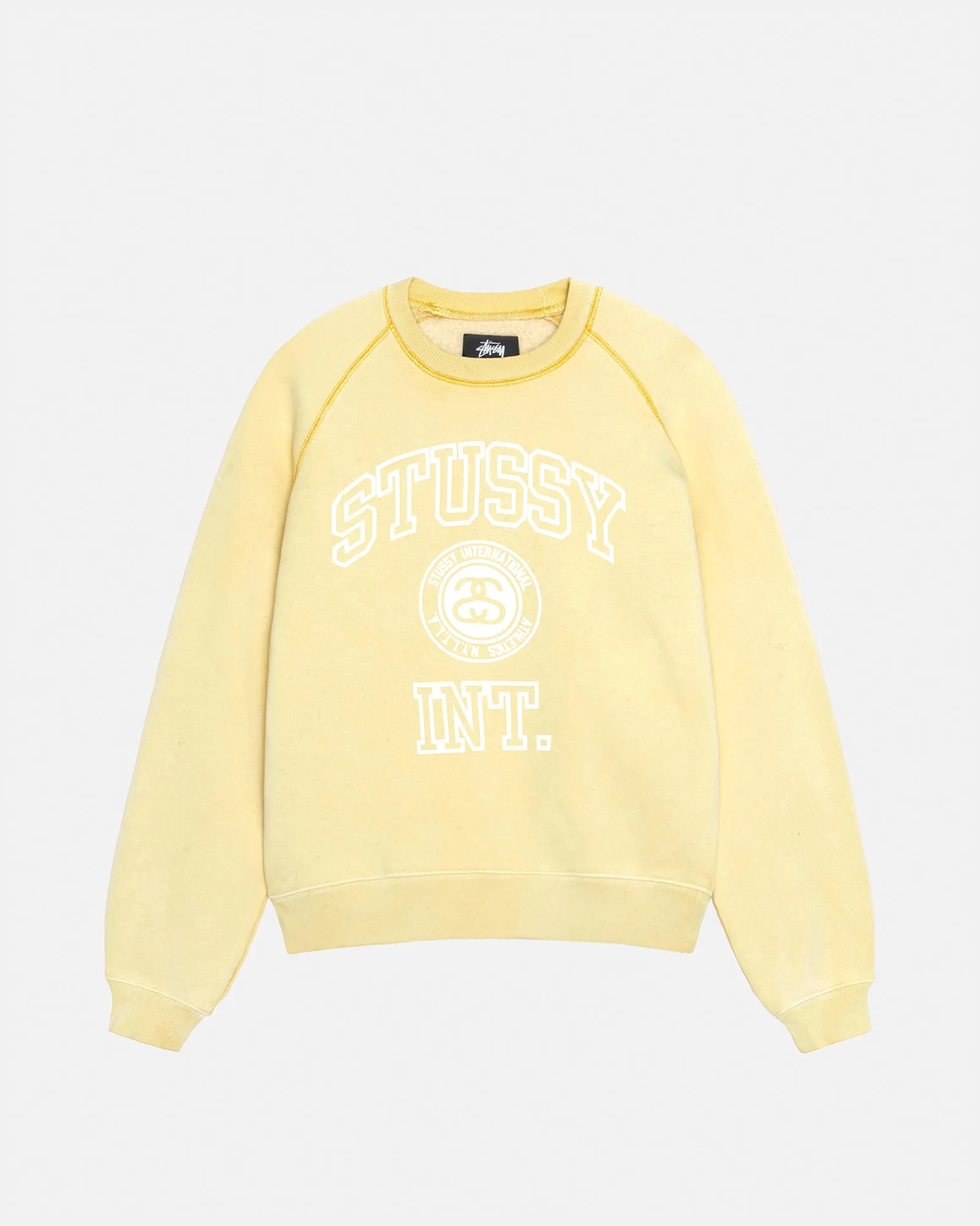 Crews>Stüssy OVERLOCK VARSITY RAGLAN CREW Honey