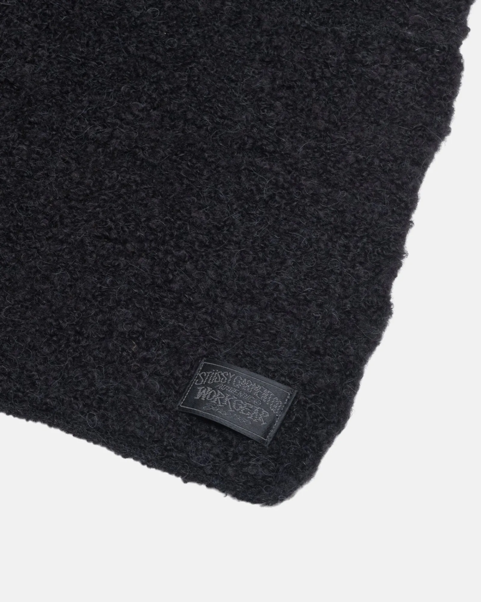Accessories>Stüssy PIECED ALPACA WOOL SCARF Black