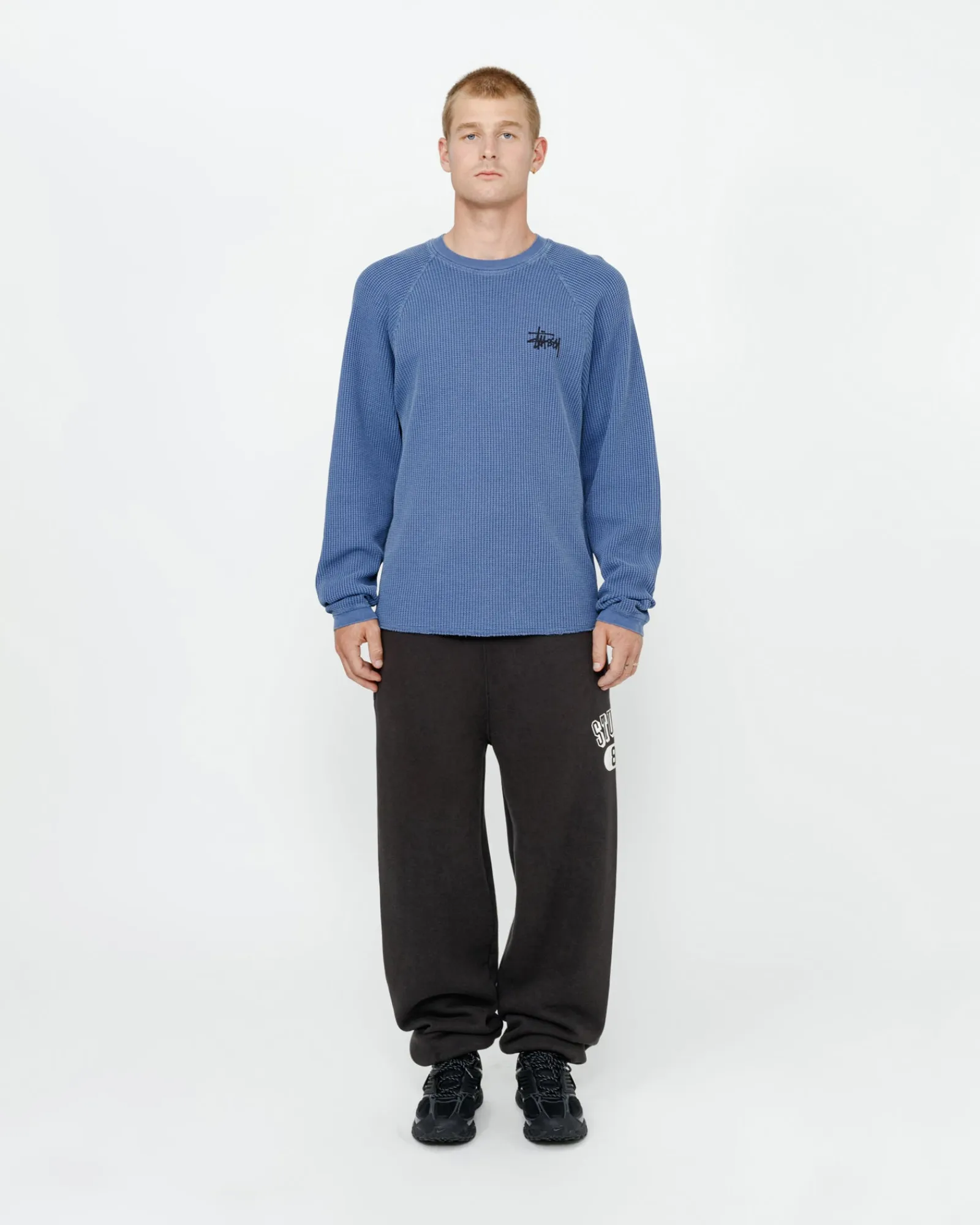 Tees>Stüssy RAGLAN THERMAL LS CREW Blue