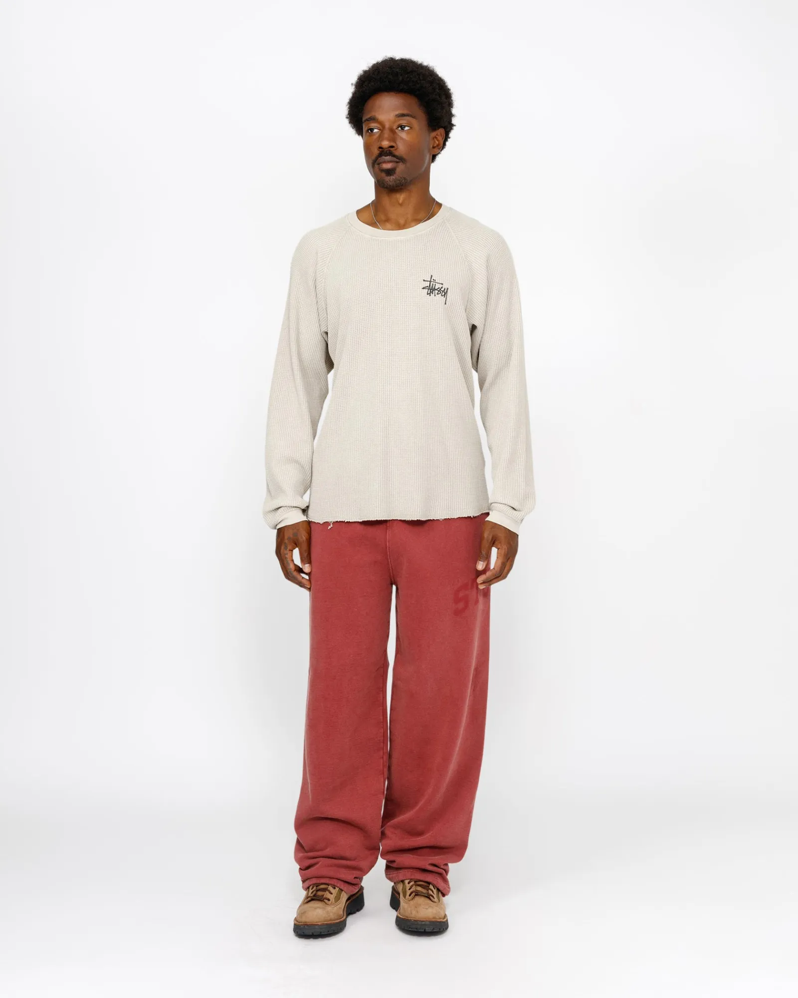 Tees>Stüssy RAGLAN THERMAL LS CREW Bone