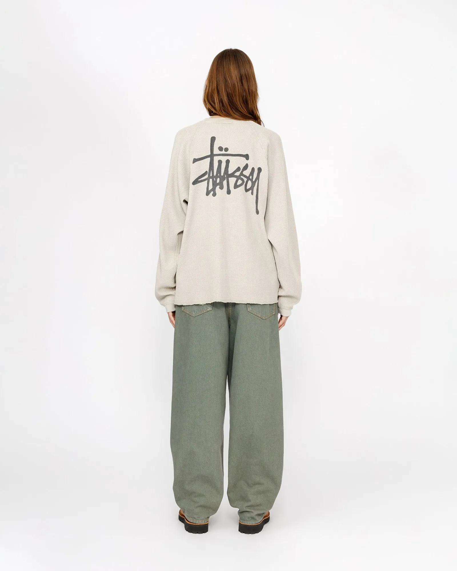 Tees>Stüssy RAGLAN THERMAL LS CREW Bone