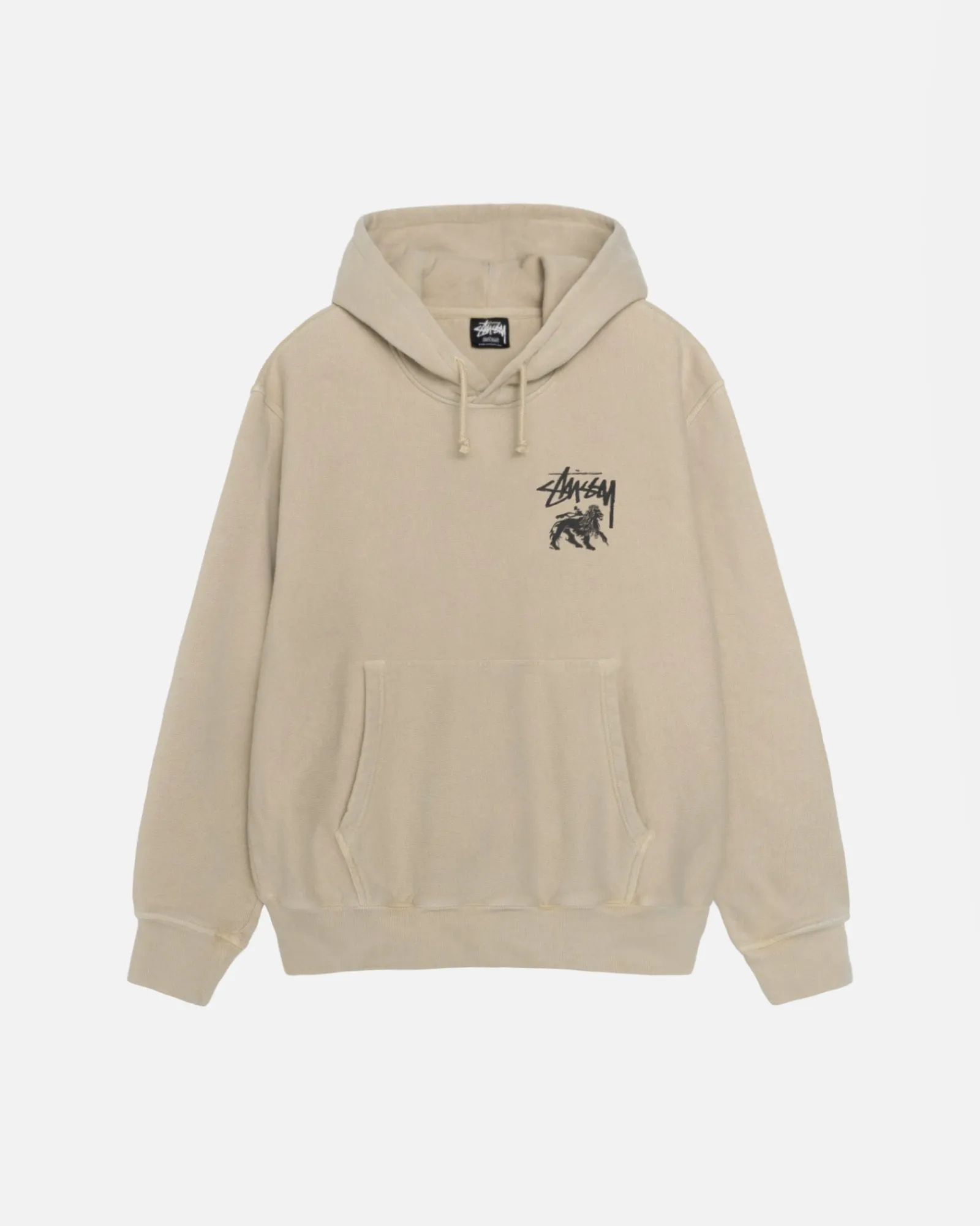 Hoodies>Stüssy RASTA LION HOODIE PIGMENT DYED Khaki