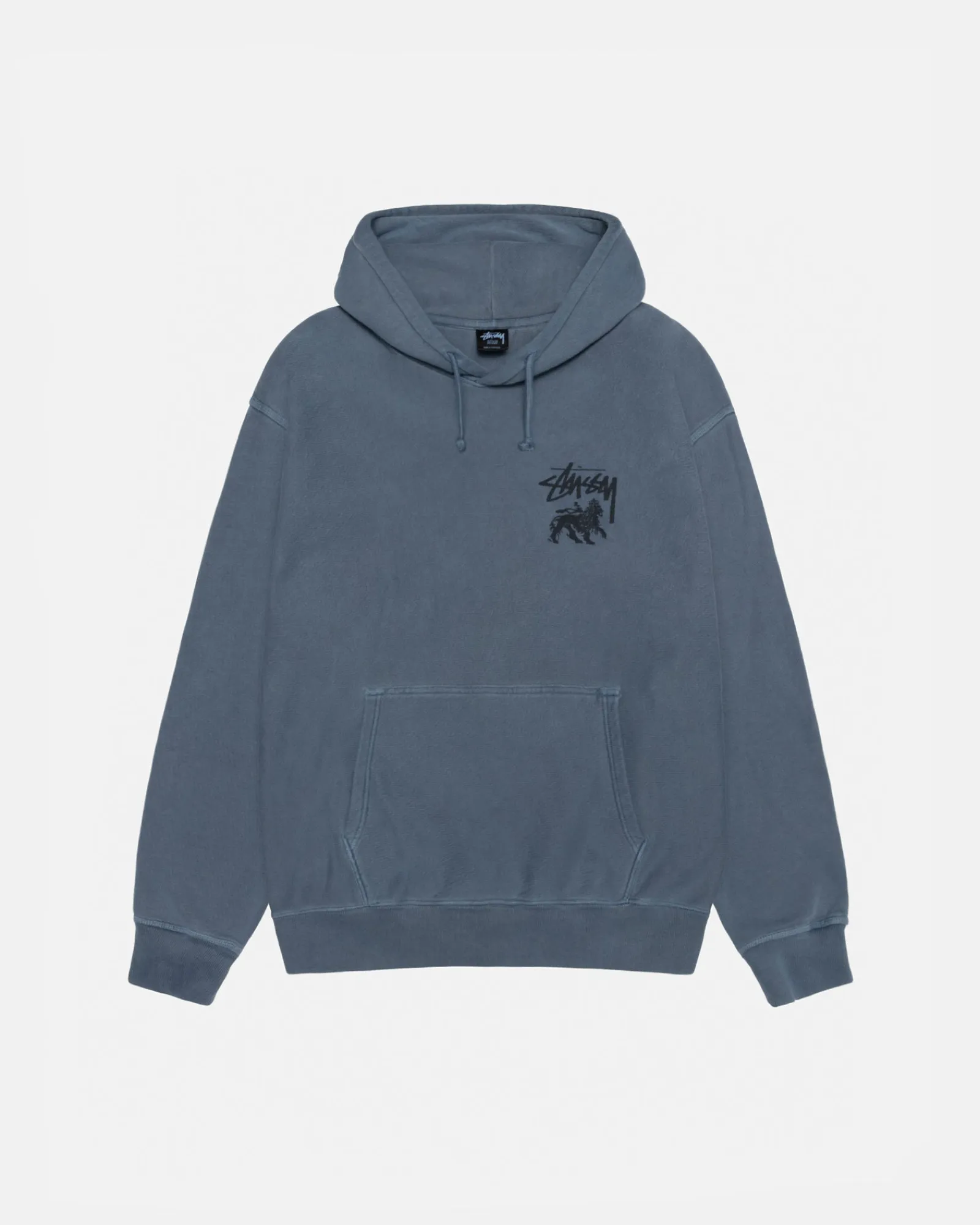 Hoodies>Stüssy RASTA LION HOODIE PIGMENT DYED Navy