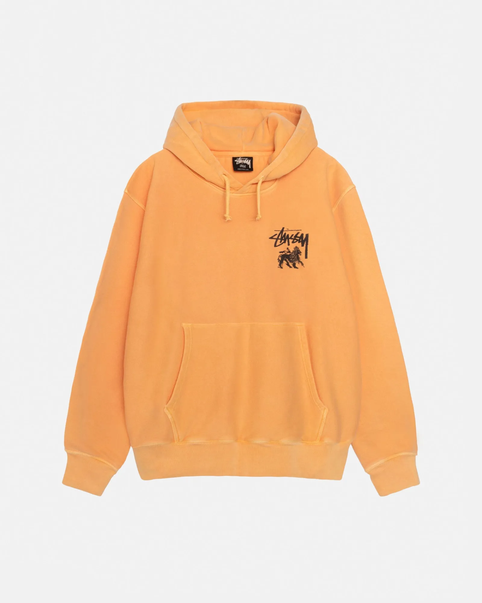 Hoodies>Stüssy RASTA LION HOODIE PIGMENT DYED Orange