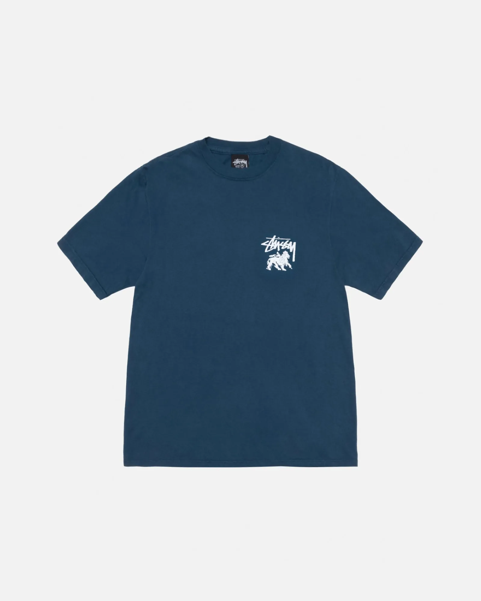 Tees>Stüssy RASTA LION TEE PIGMENT DYED Navy