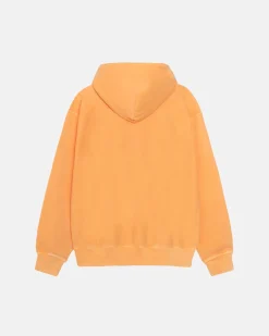 Hoodies>Stüssy RASTA LION ZIP HOODIE PIGMENT DYED Orange