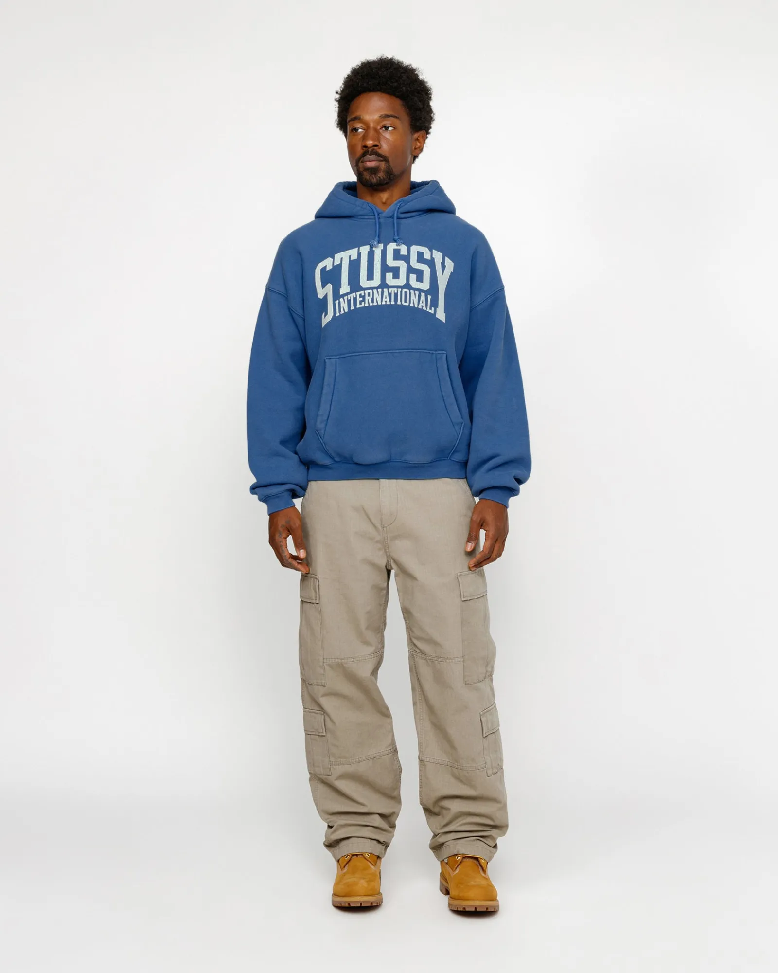 Hoodies>Stüssy RELAXED HOODIE INTERNATIONAL Blue