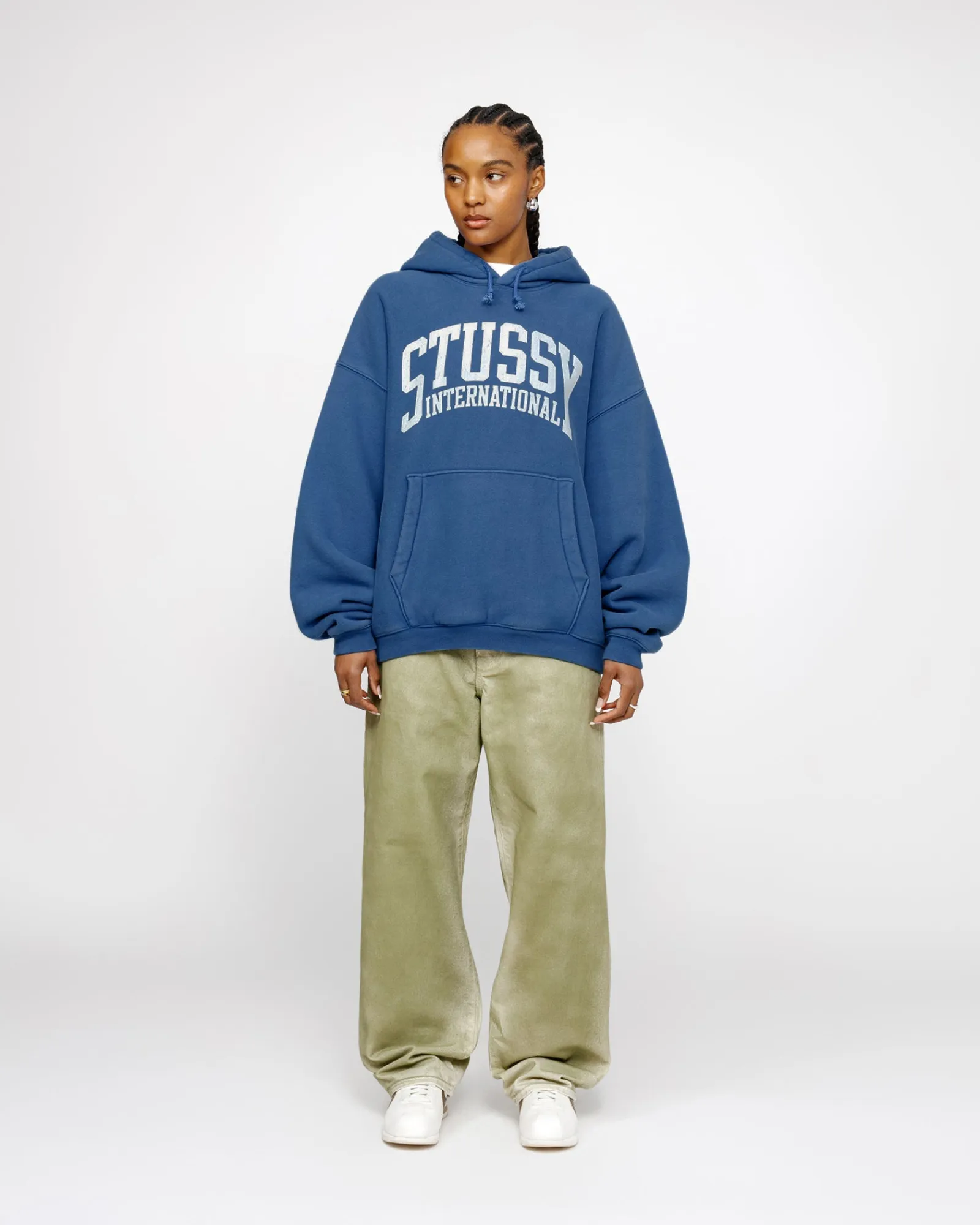 Hoodies>Stüssy RELAXED HOODIE INTERNATIONAL Blue