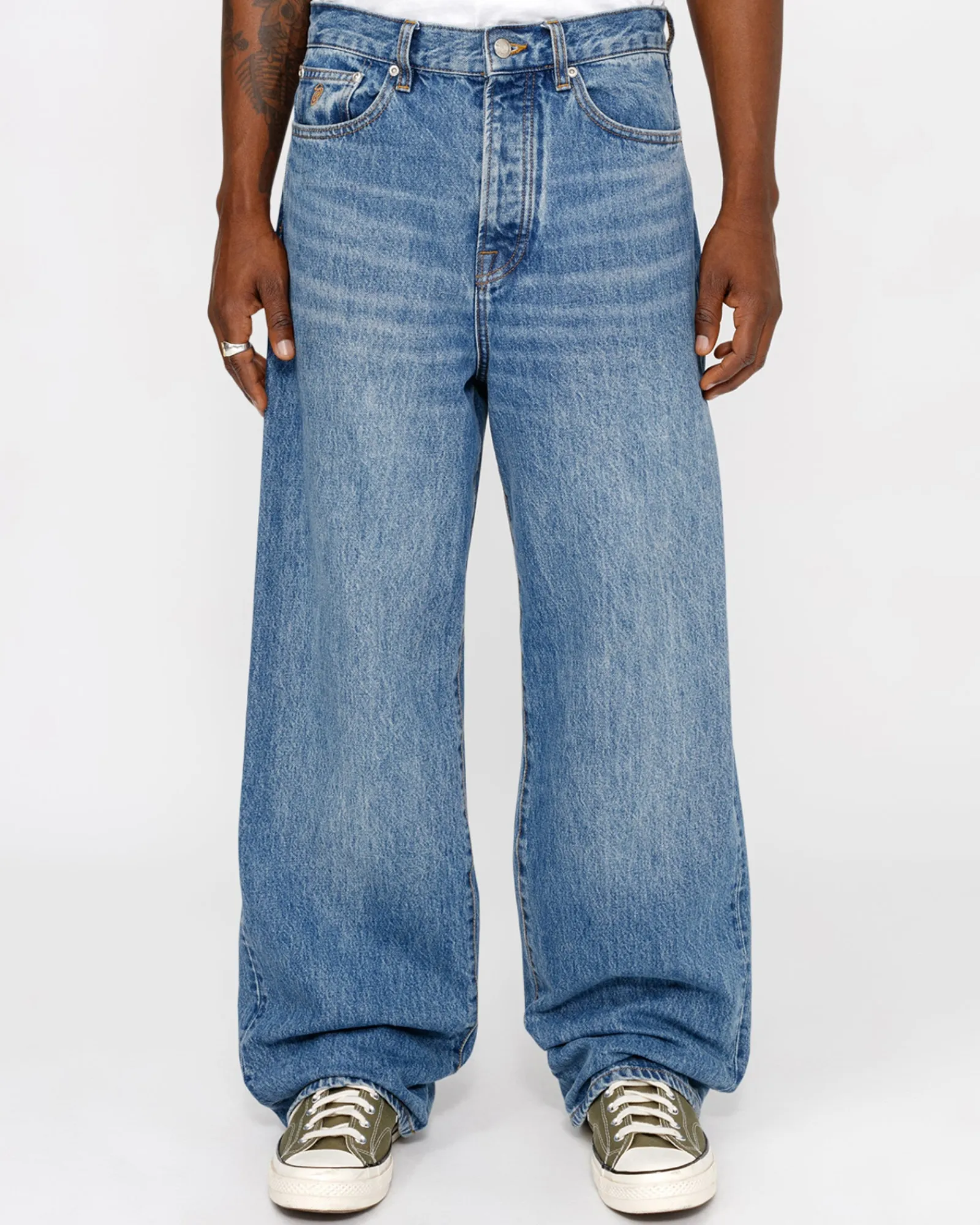 Pants|Denim>Stüssy RELAXED JEAN DENIM Medium Blue