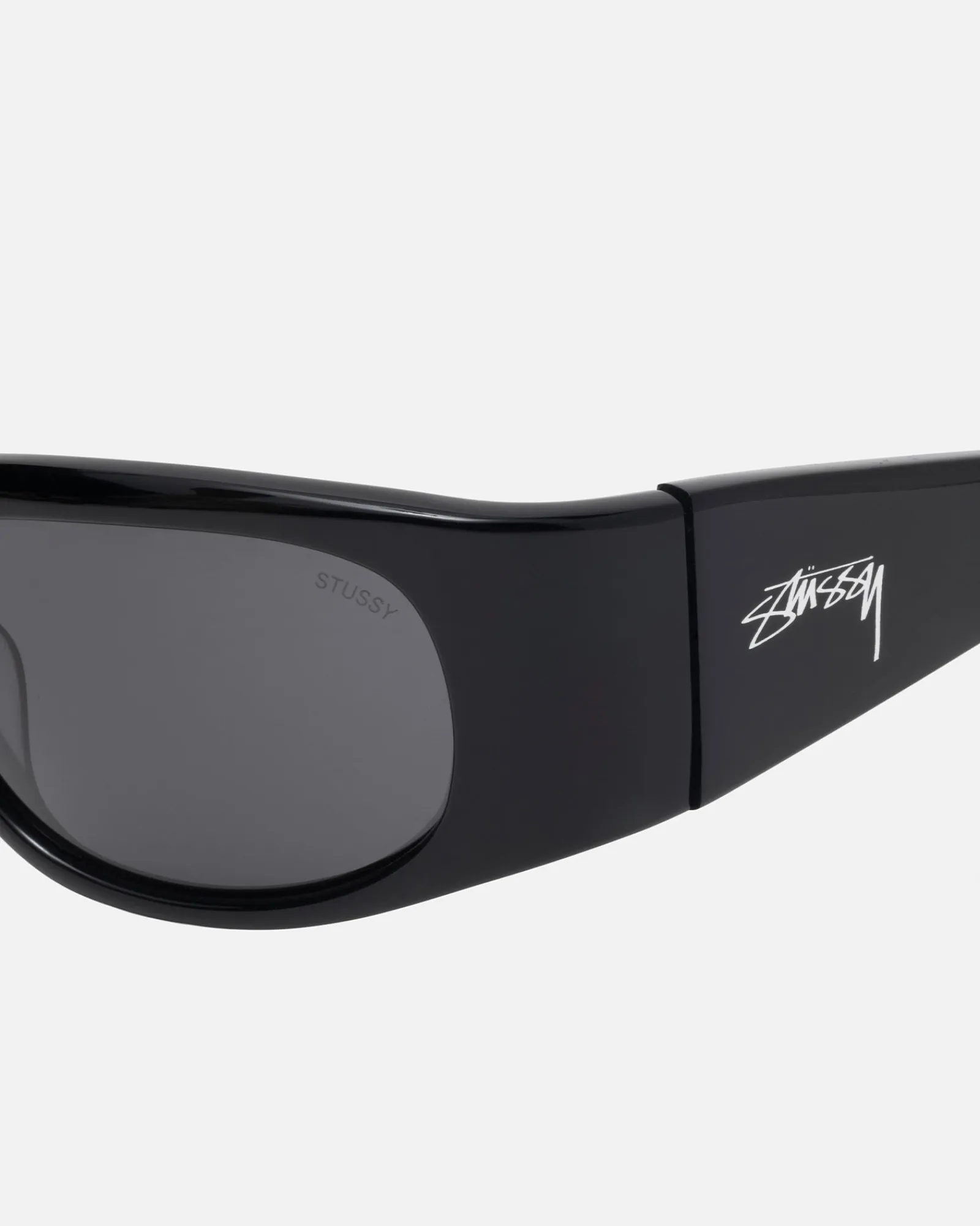 Accessories|Eyegear>Stüssy RENE SUNGLASSES Black / Black Lens