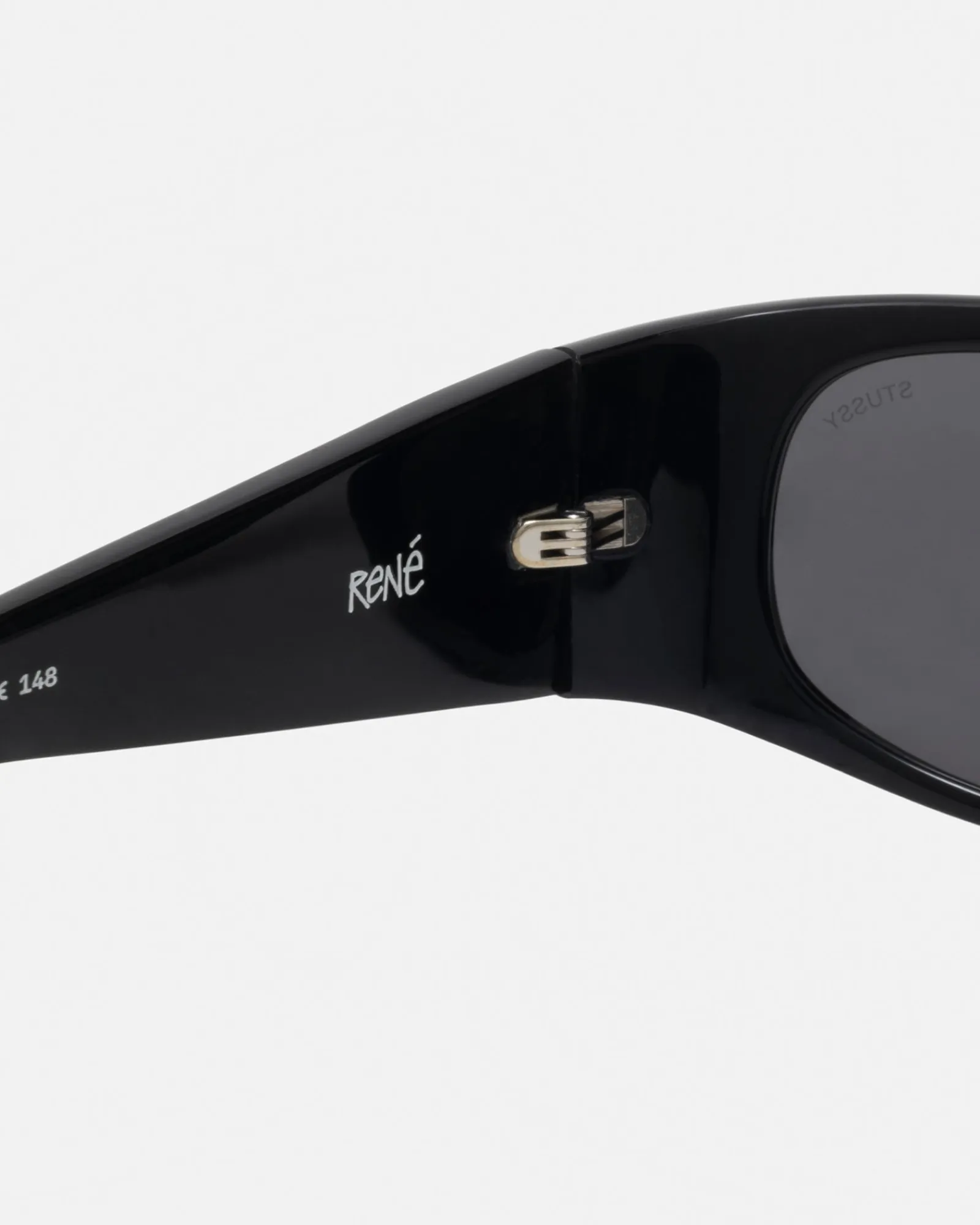Accessories|Eyegear>Stüssy RENE SUNGLASSES Black / Black Lens