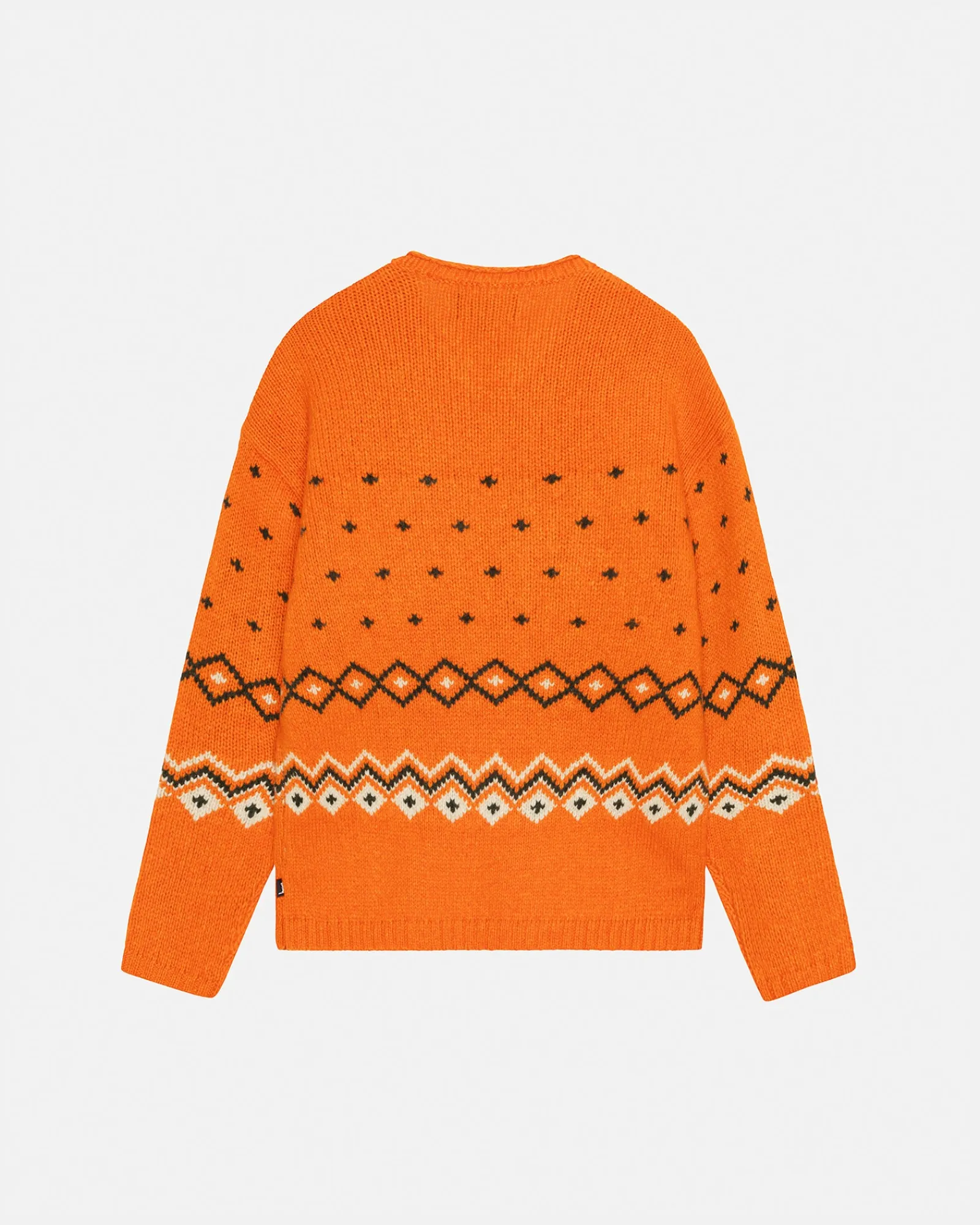 Knits>Stüssy ROLL NECK FAIRISLE SWEATER Orange