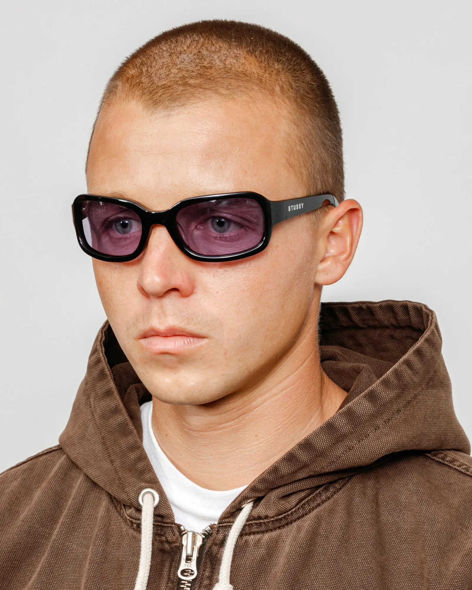 Accessories|Eyegear>Stüssy ROME SUNGLASSES Black / Lavender Lens
