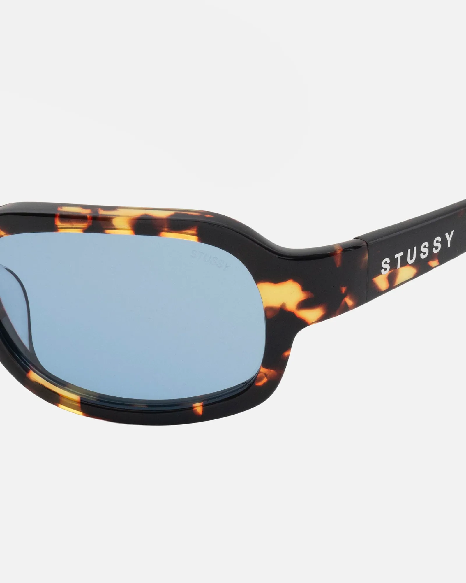 Accessories|Eyegear>Stüssy ROME SUNGLASSES Tortoise / Blue Lens