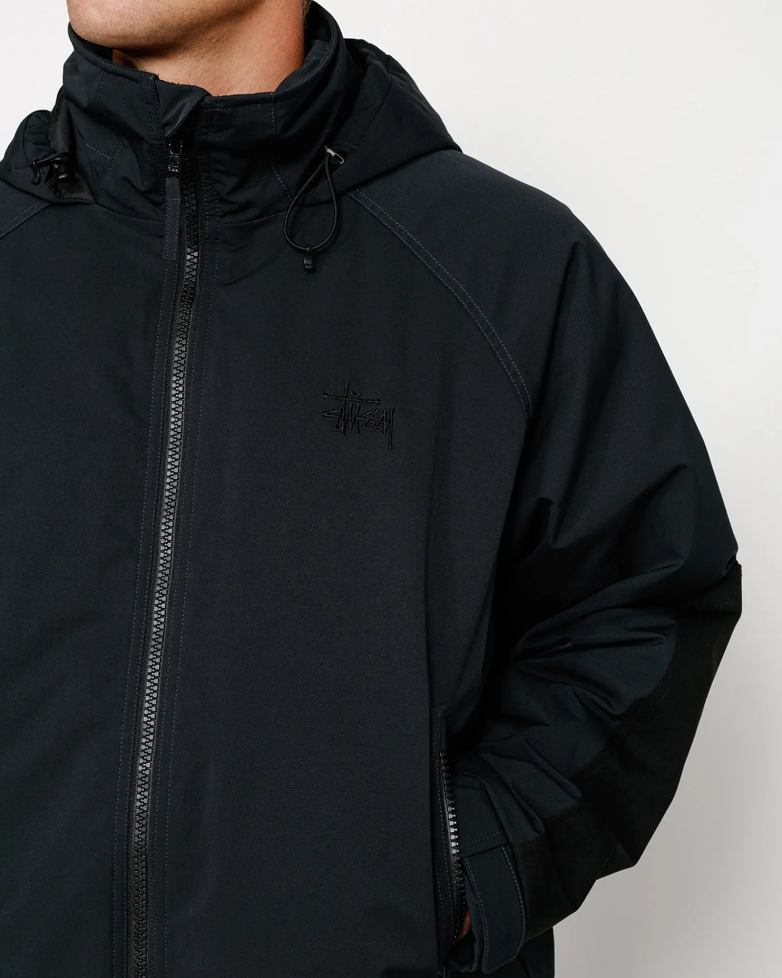 Outerwear>Stüssy SHORT MILITARY PARKA Black