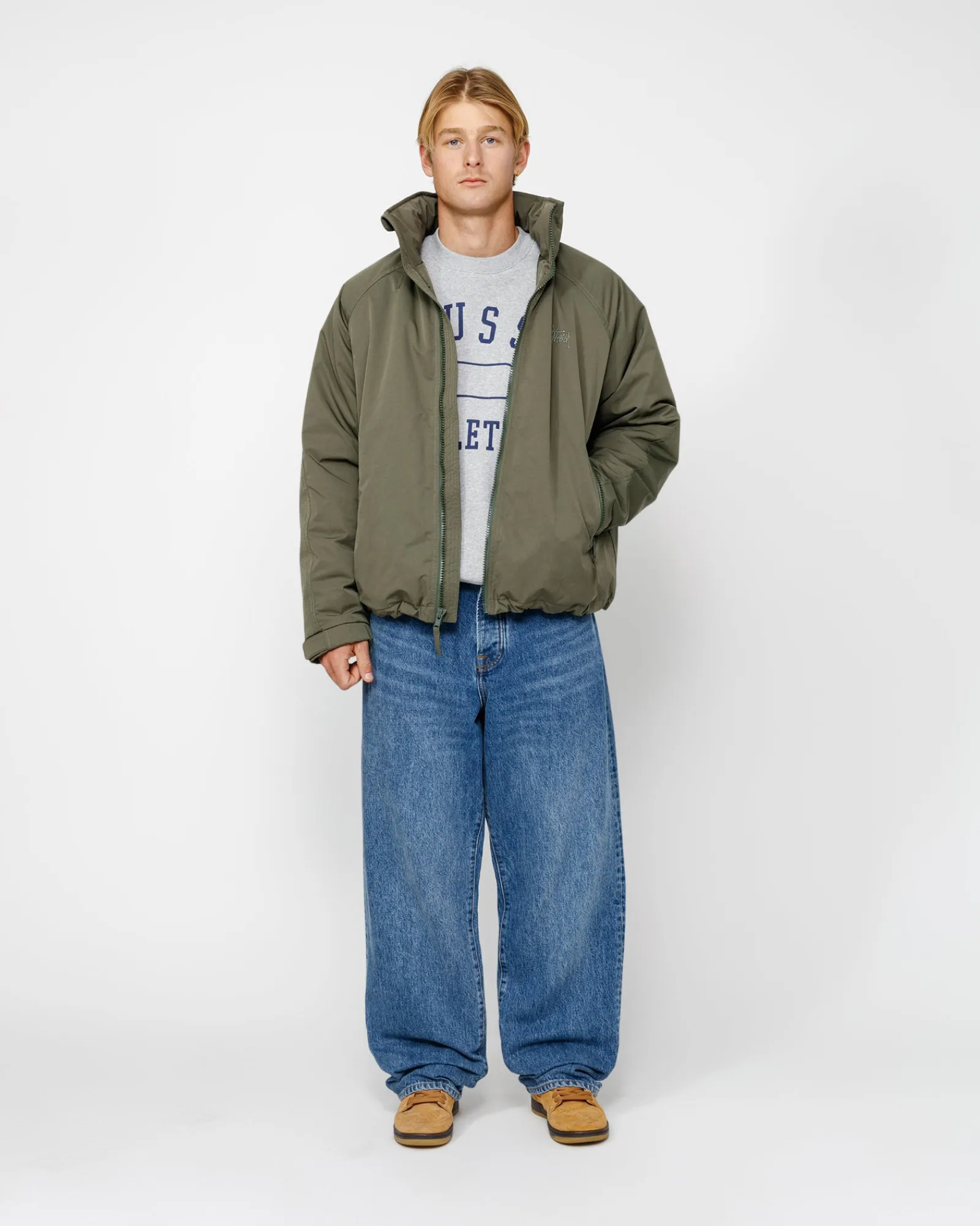 Outerwear>Stüssy SHORT MILITARY PARKA Pine