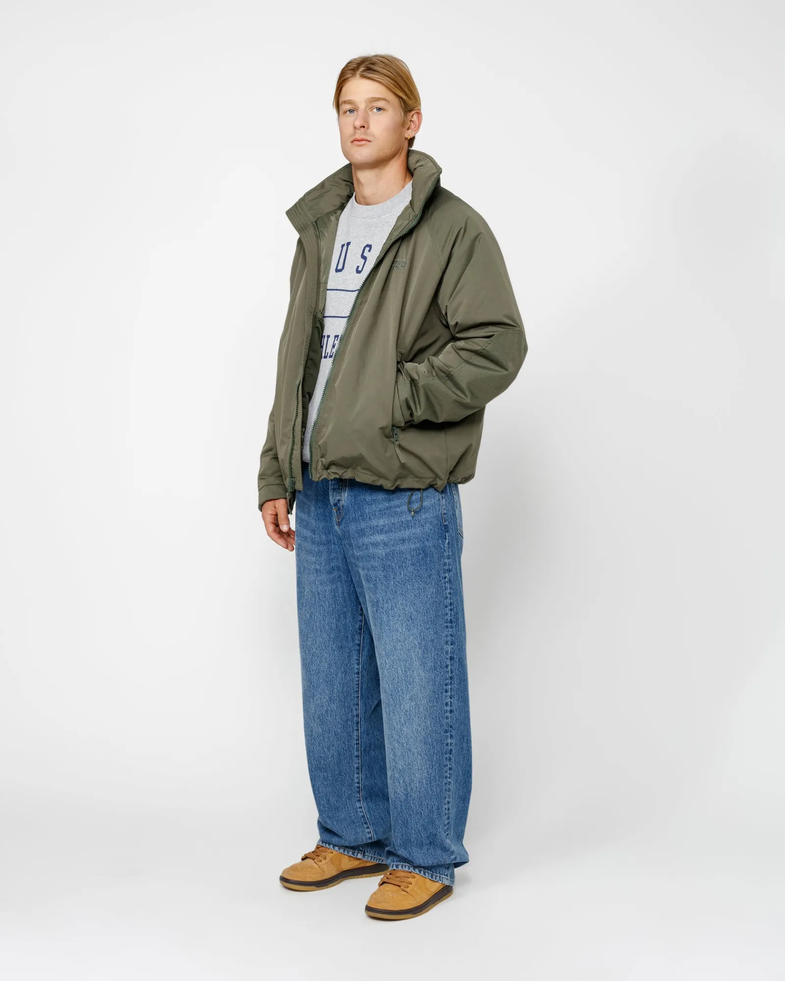 Outerwear>Stüssy SHORT MILITARY PARKA Pine