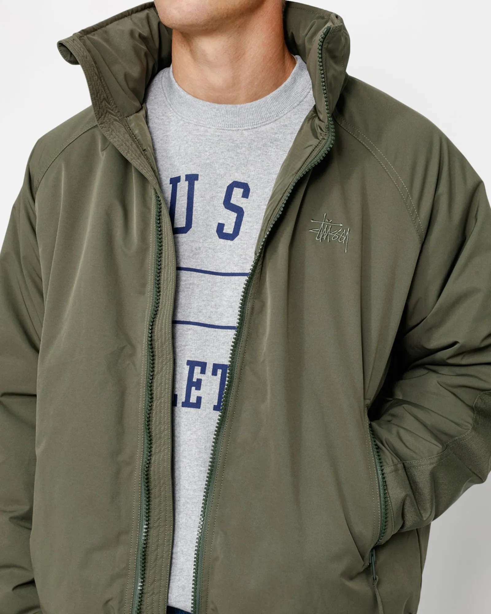 Outerwear>Stüssy SHORT MILITARY PARKA Pine