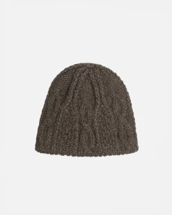 Headwear>Stüssy SKULLCAP CABLE KNIT Brown