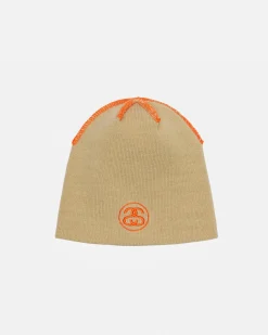 Headwear>Stüssy SKULLCAP EXPOSED STITCH Khaki