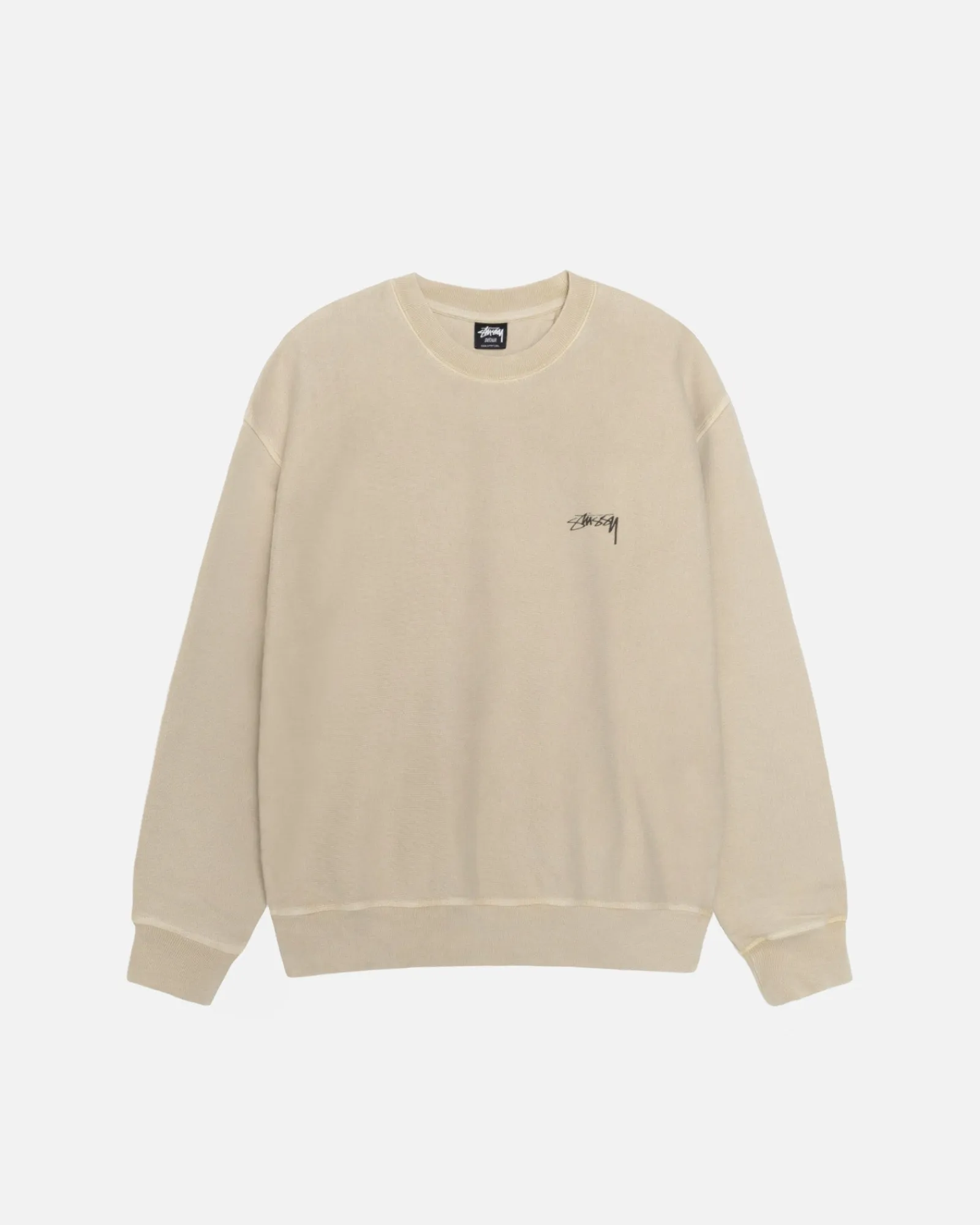 Crews>Stüssy SMOOTH STOCK CREW PIGMENT DYED Khaki