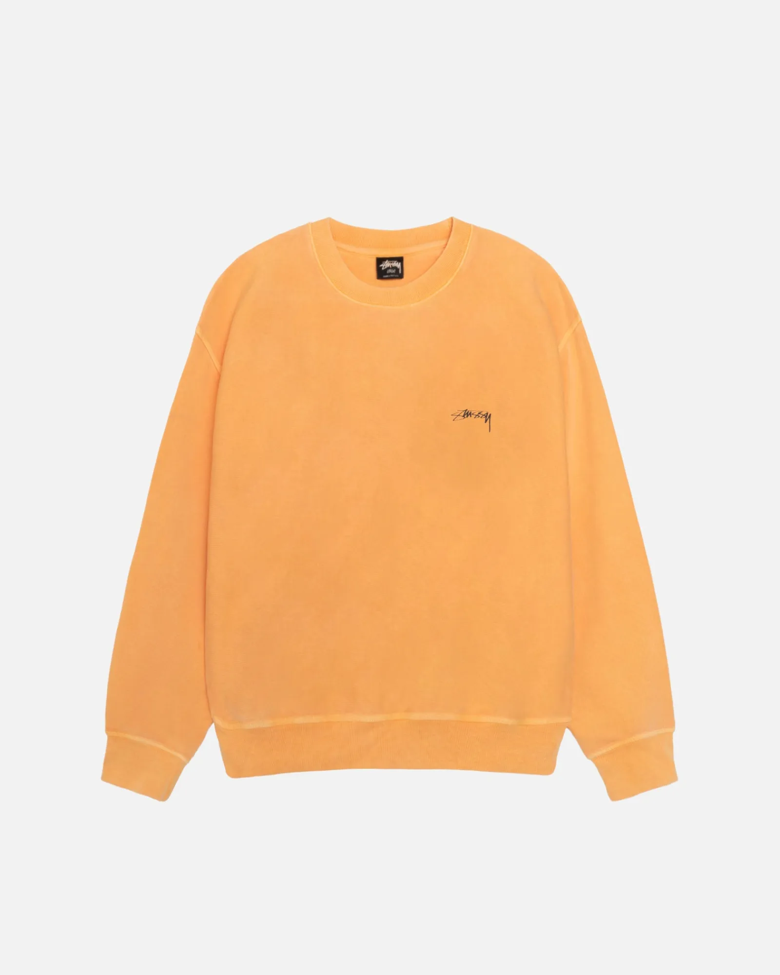 Crews>Stüssy SMOOTH STOCK CREW PIGMENT DYED Orange