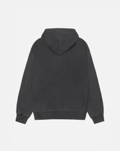 Hoodies>Stüssy SMOOTH STOCK HOODIE PIGMENT DYED Black/Black