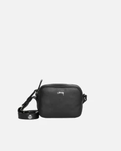 Accessories>Stüssy SS LINK LEATHER SIDE POUCH Black