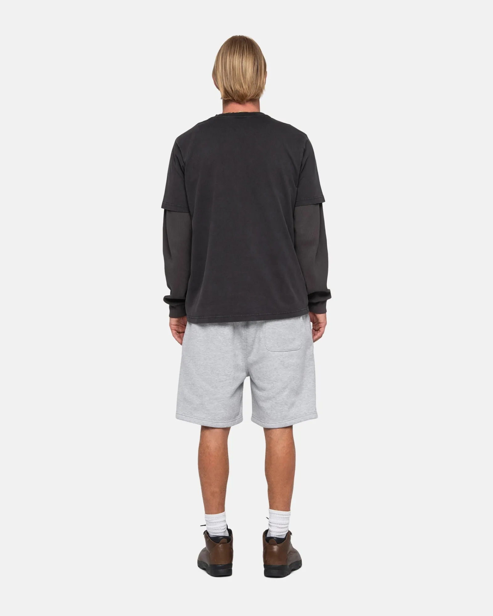 Shorts>Stüssy STOCK LOGO SWEATSHORT Grey Heather