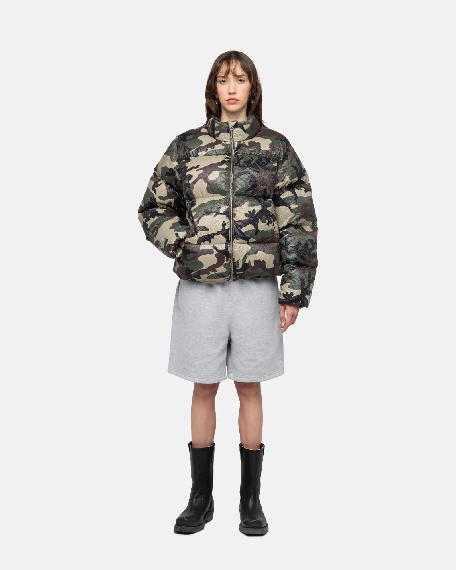 Shorts>Stüssy STOCK LOGO SWEATSHORT Grey Heather