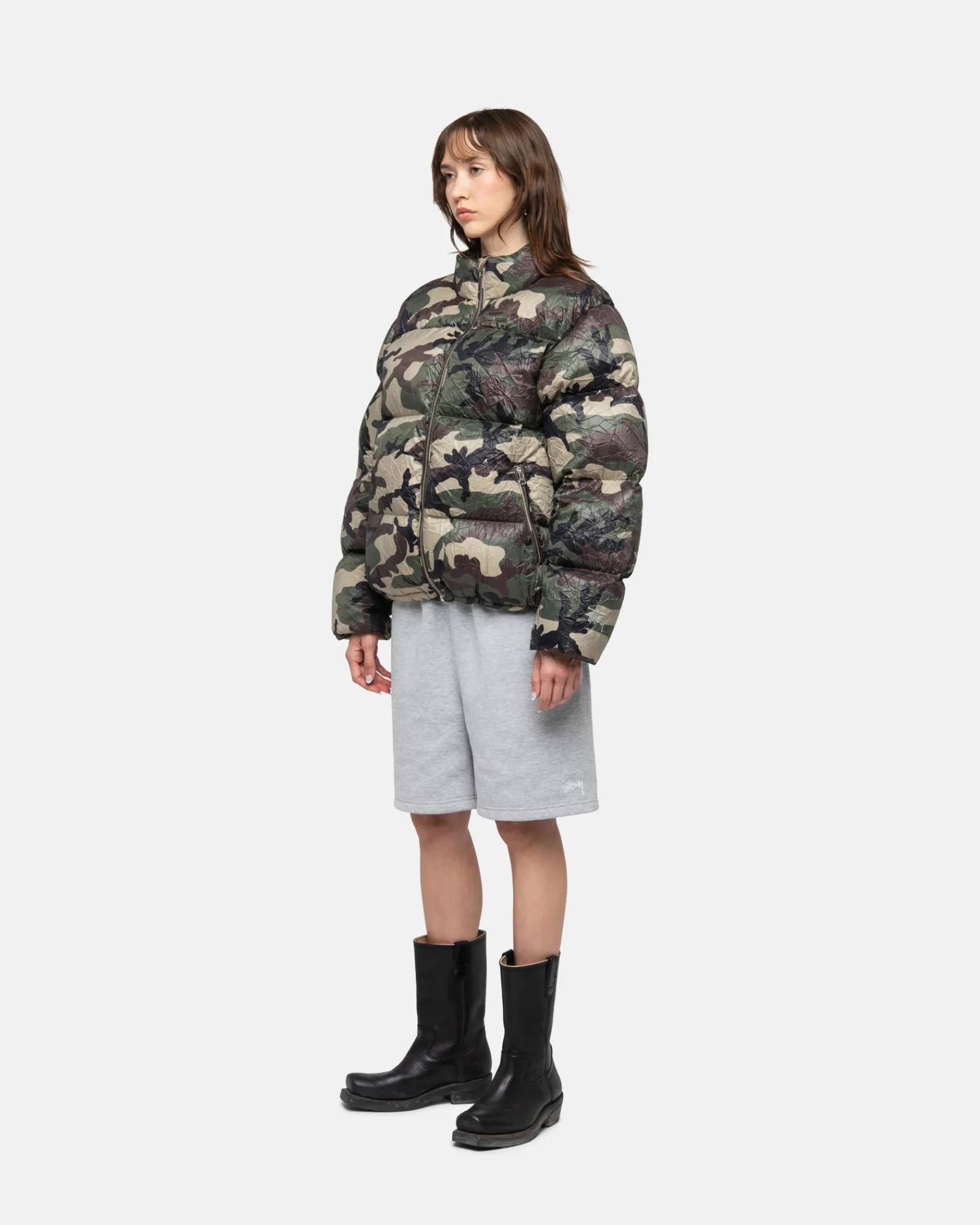 Shorts>Stüssy STOCK LOGO SWEATSHORT Grey Heather