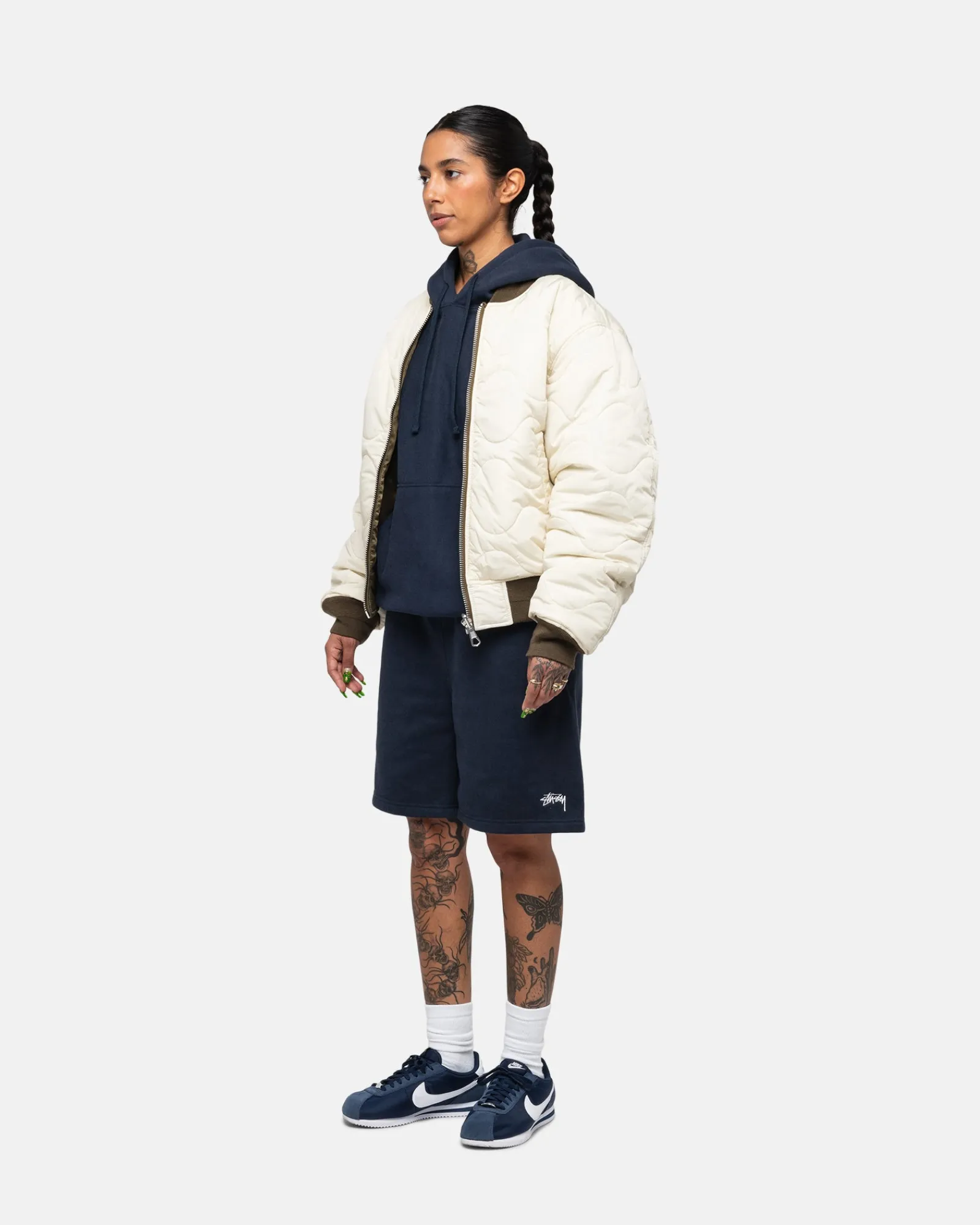 Shorts>Stüssy STOCK LOGO SWEATSHORT Navy