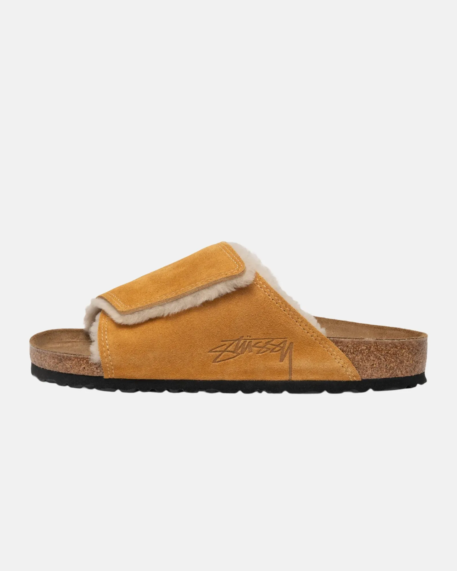 Accessories>Stüssy STÜSSY & BIRKENSTOCK SOLANA SHEARLING SLIDE Caramel