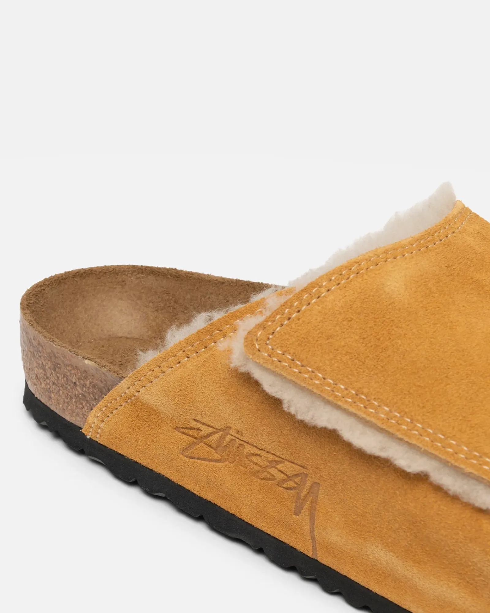Accessories>Stüssy STÜSSY & BIRKENSTOCK SOLANA SHEARLING SLIDE Caramel
