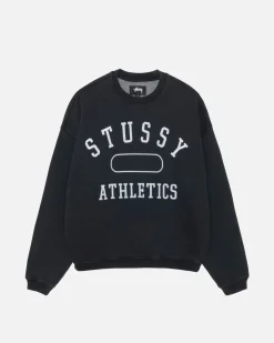 Crews>Stüssy STÜSSY ATHLETICS CREW Washed Black