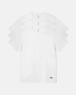Accessories|Tees>Stüssy STÜSSY UNDERSHIRTS 3 PACK White