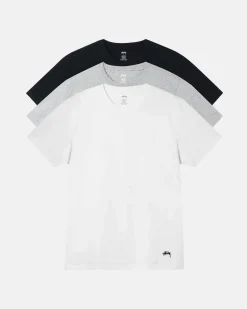 Accessories|Tees>Stüssy STÜSSY UNDERSHIRTS 3 PACK Multicolor