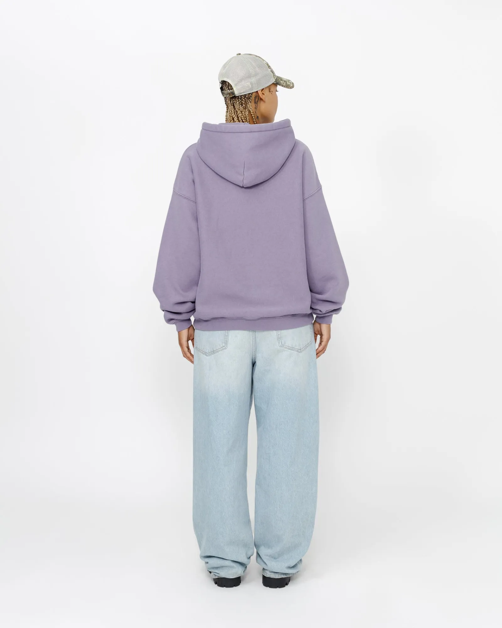 Hoodies>Stüssy STUSSY 80 RELAXED HOODIE Ash Purple