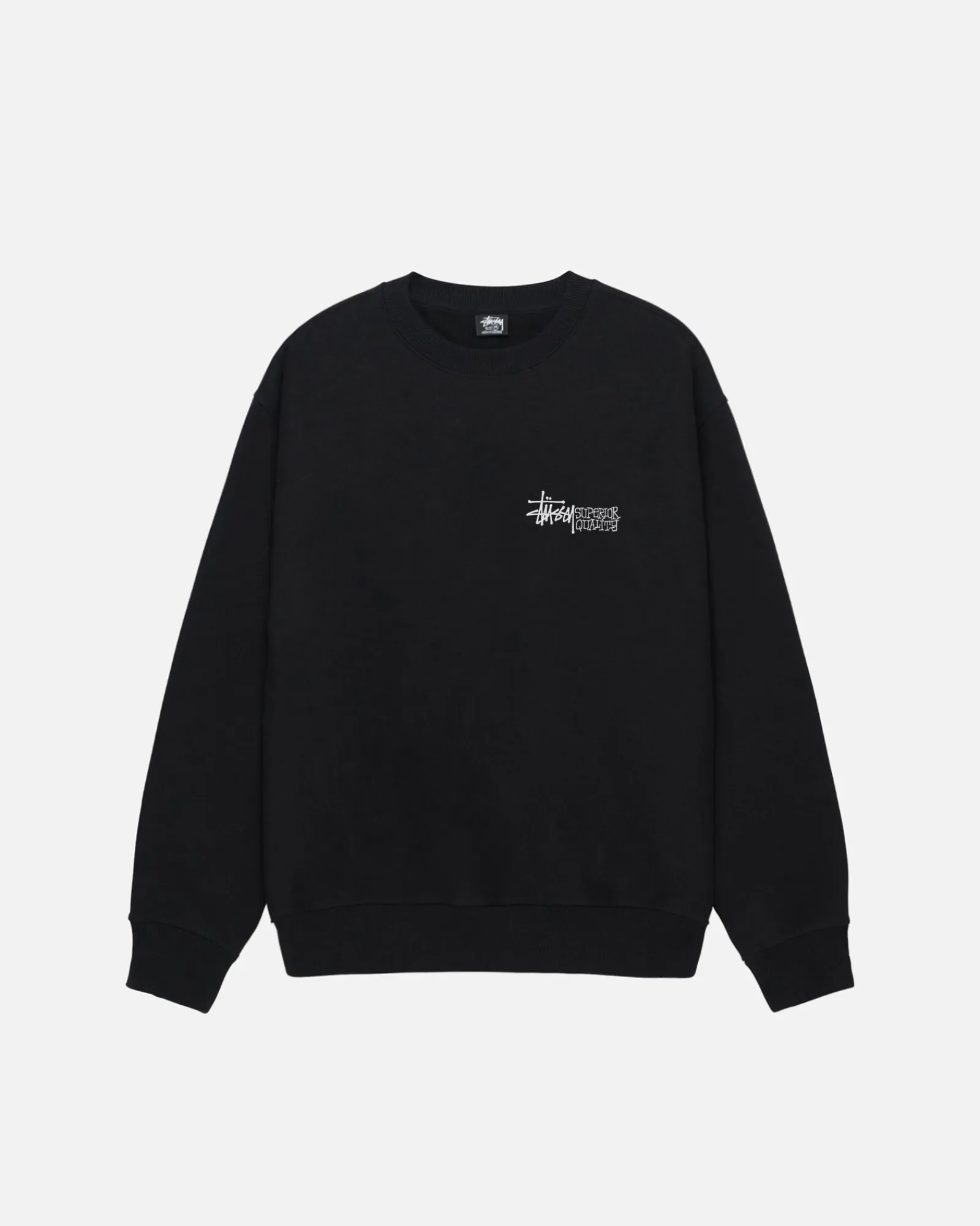 Crews>Stüssy SUPERIOR QUALITY CREW Black