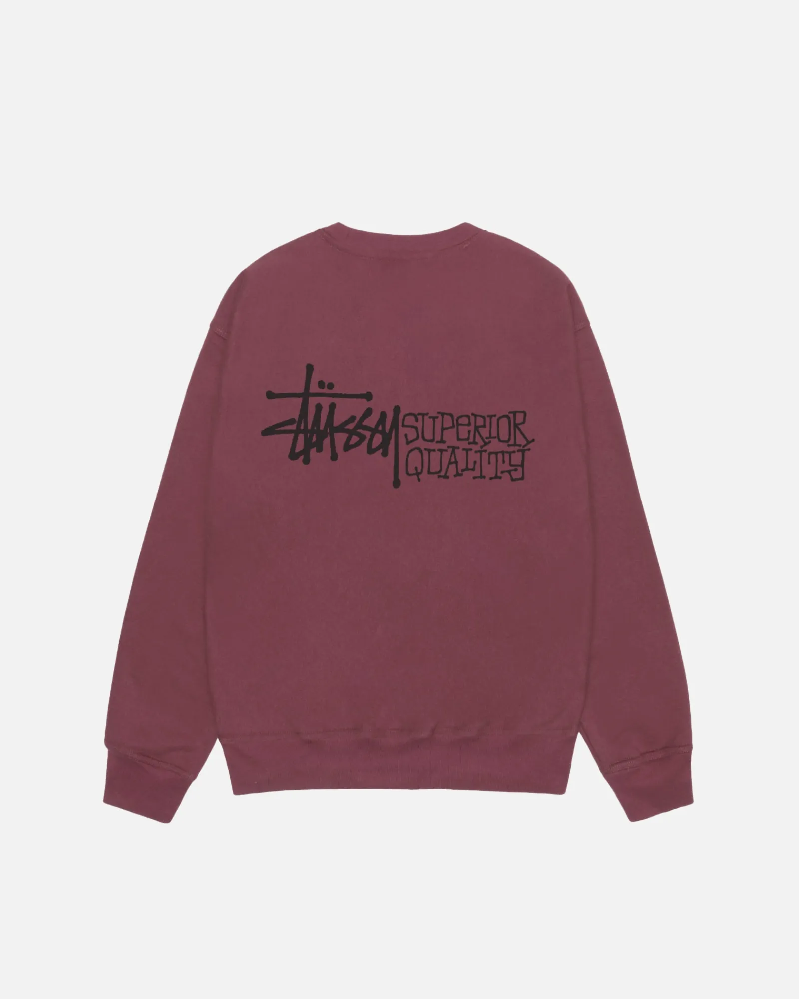 Crews>Stüssy SUPERIOR QUALITY CREW Oxblood